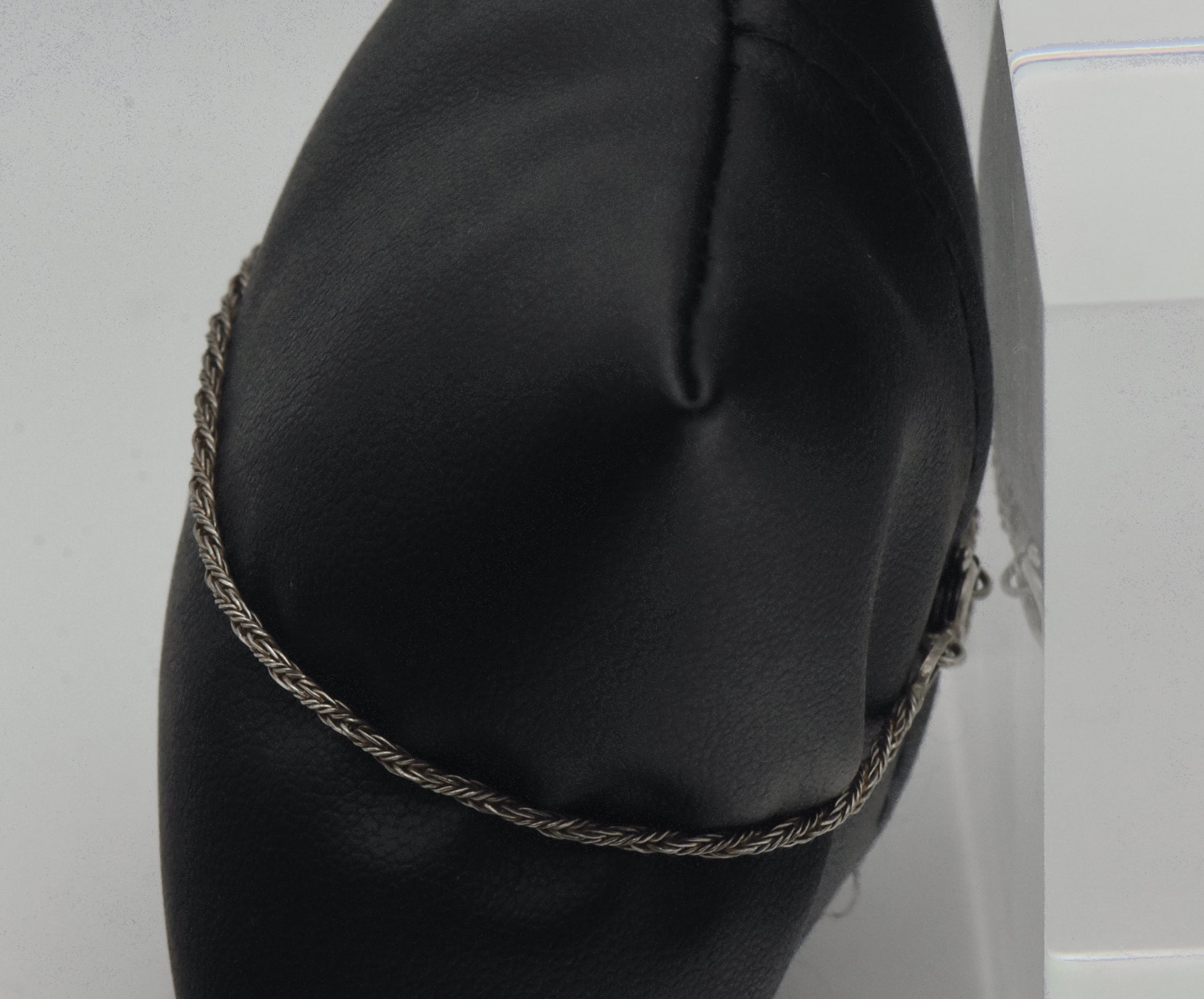 Vintage Italian Sterling Silver Rope Link Chain Bracelet