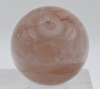 Rose Quartz with Hematite Inclusions Carved Sphere