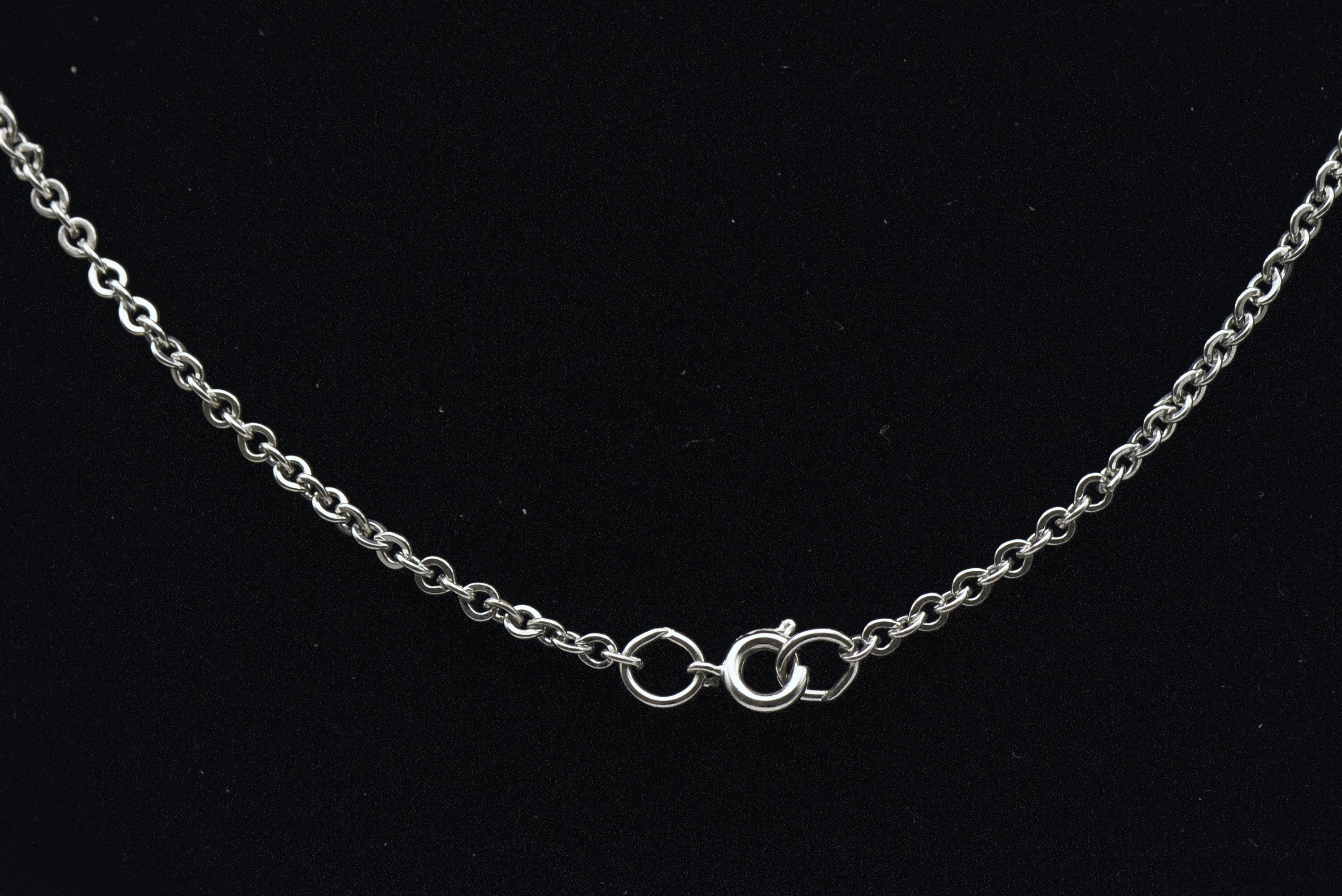 Vintage Silver Tone Metal Rolo Link Chain Necklace - 24"