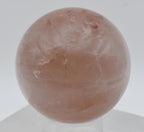 Rose Quartz with Hematite Inclusions Carved Sphere