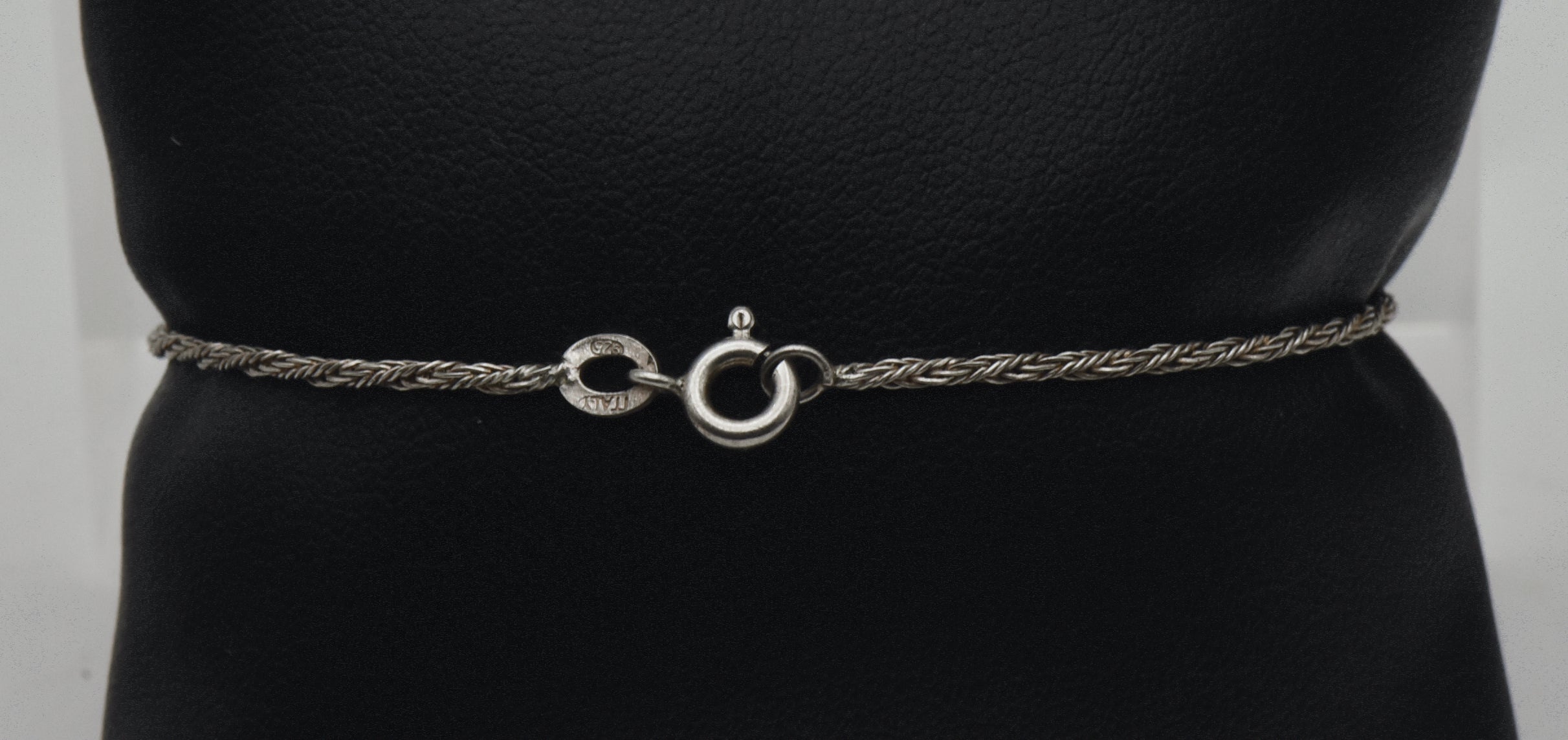 Vintage Italian Sterling Silver Rope Link Chain Bracelet
