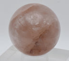Rose Quartz with Hematite Inclusions Carved Sphere