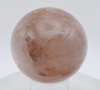 Rose Quartz with Hematite Inclusions Carved Sphere