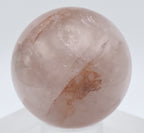 Rose Quartz with Hematite Inclusions Carved Sphere