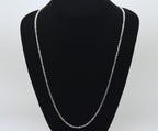 Vintage Silver Tone Metal Rolo Link Chain Necklace - 24"