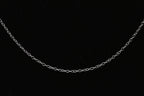 Vintage Sterling Silver Rolo Link Chain Necklace - 18.25"