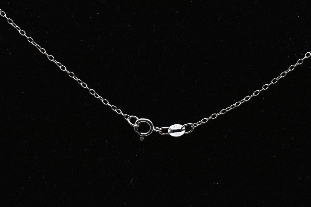 Vintage Sterling Silver Rolo Link Chain Necklace - 18.25"