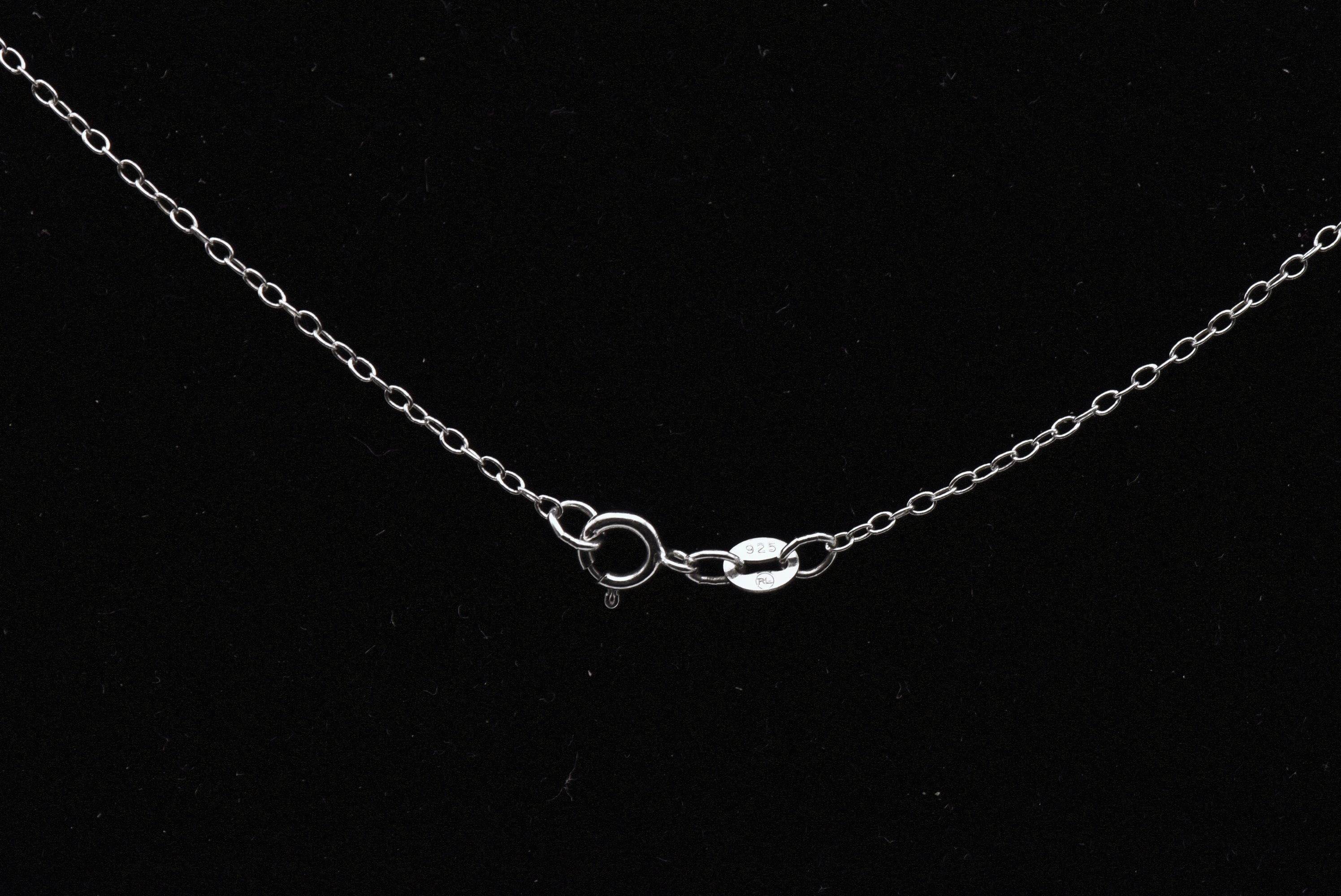 Vintage Sterling Silver Rolo Link Chain Necklace - 18.25"