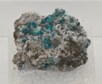 Rosasite with Hemimorphite and Aurichalcite Mounted Thumbnail Specimen - Utah