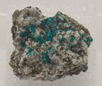 Rosasite with Hemimorphite and Aurichalcite Mounted Thumbnail Specimen - Utah
