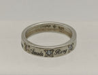 Vintage Sterling Silver and Rhinestone Names Ring - Size 6