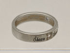 Vintage Sterling Silver and Rhinestone Names Ring - Size 6