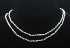 Vintage Freshwater Rice Pearls Single Strand Necklace - 33" MISSING CLASP