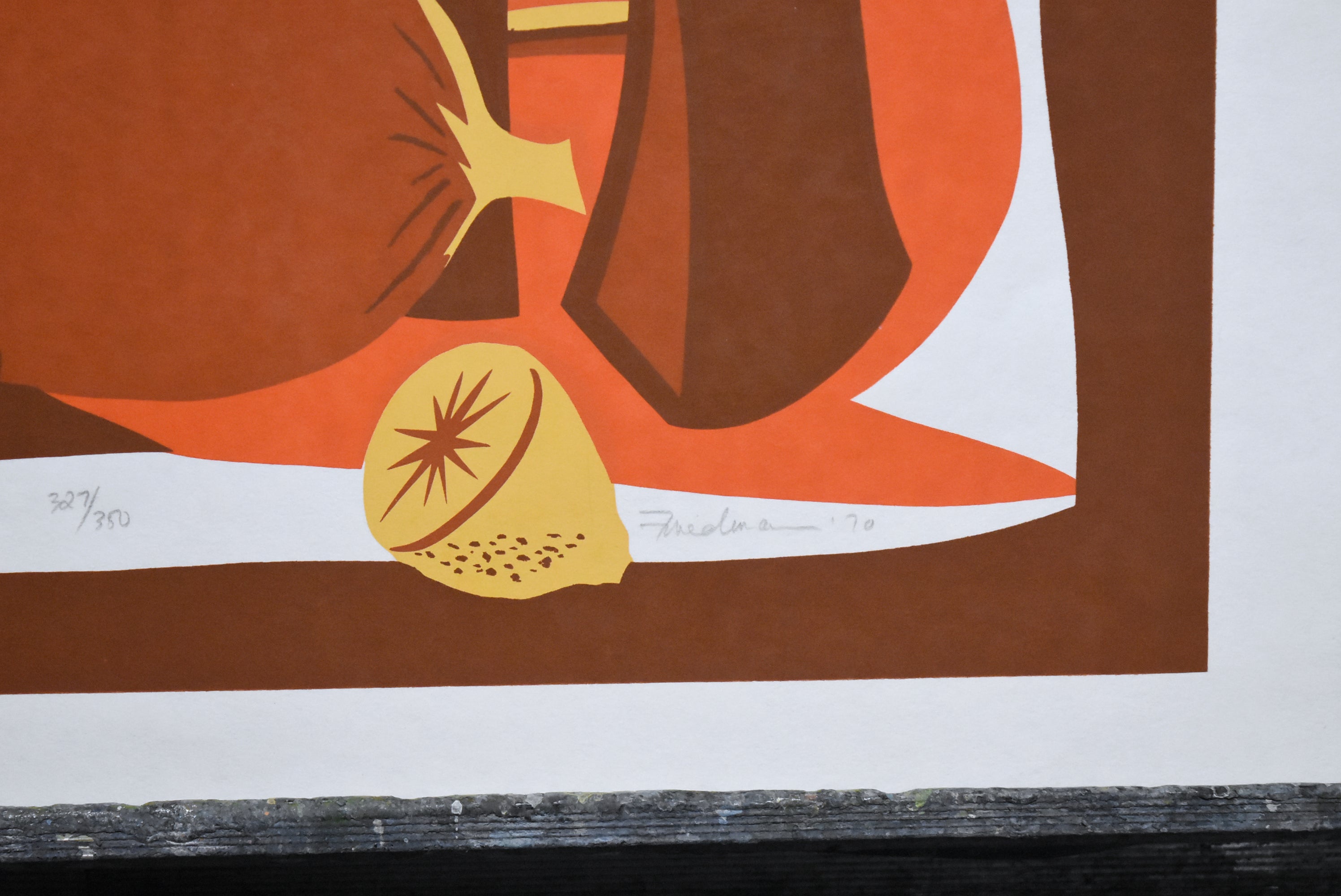 Martin Friedman - "Repast" Vintage Mid Century Modern Limited Edition Signed Serigraph