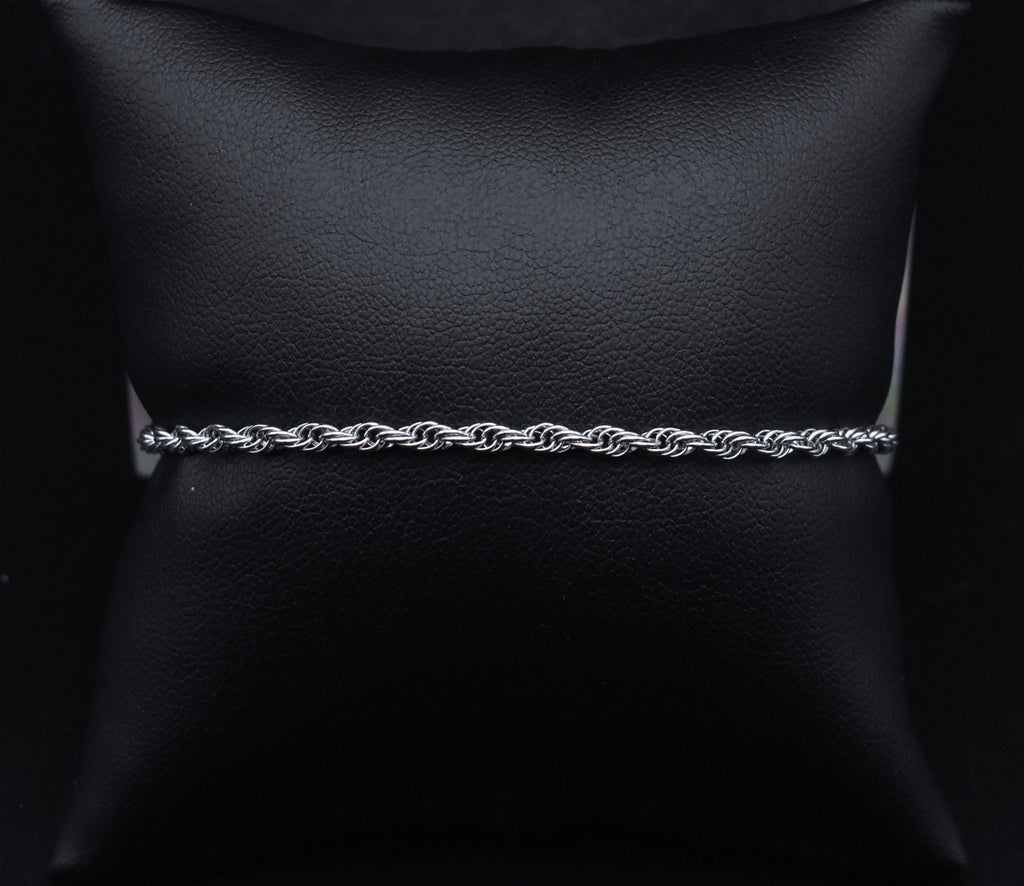 Vintage Sterling Silver Chain Bracelet - 7"