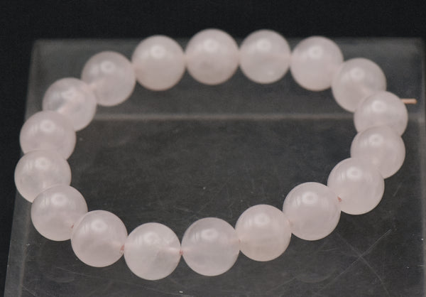 Vintage Rose Quartz Beaded Stretch Bracelet