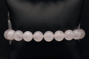 Vintage Rose Quartz Beaded Stretch Bracelet