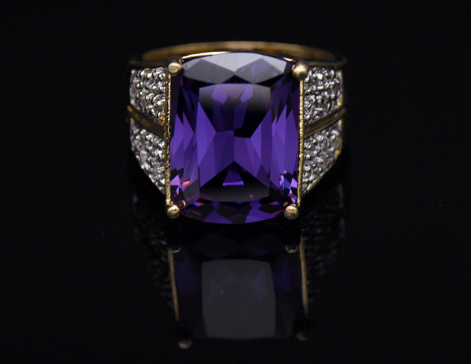 Ross-Simons - Vermeil Color Change CZ Ring - Size 9