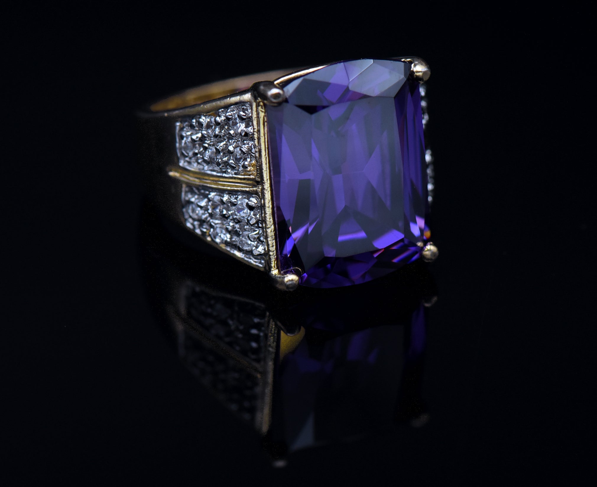 Ross-Simons - Vermeil Color Change CZ Ring - Size 9