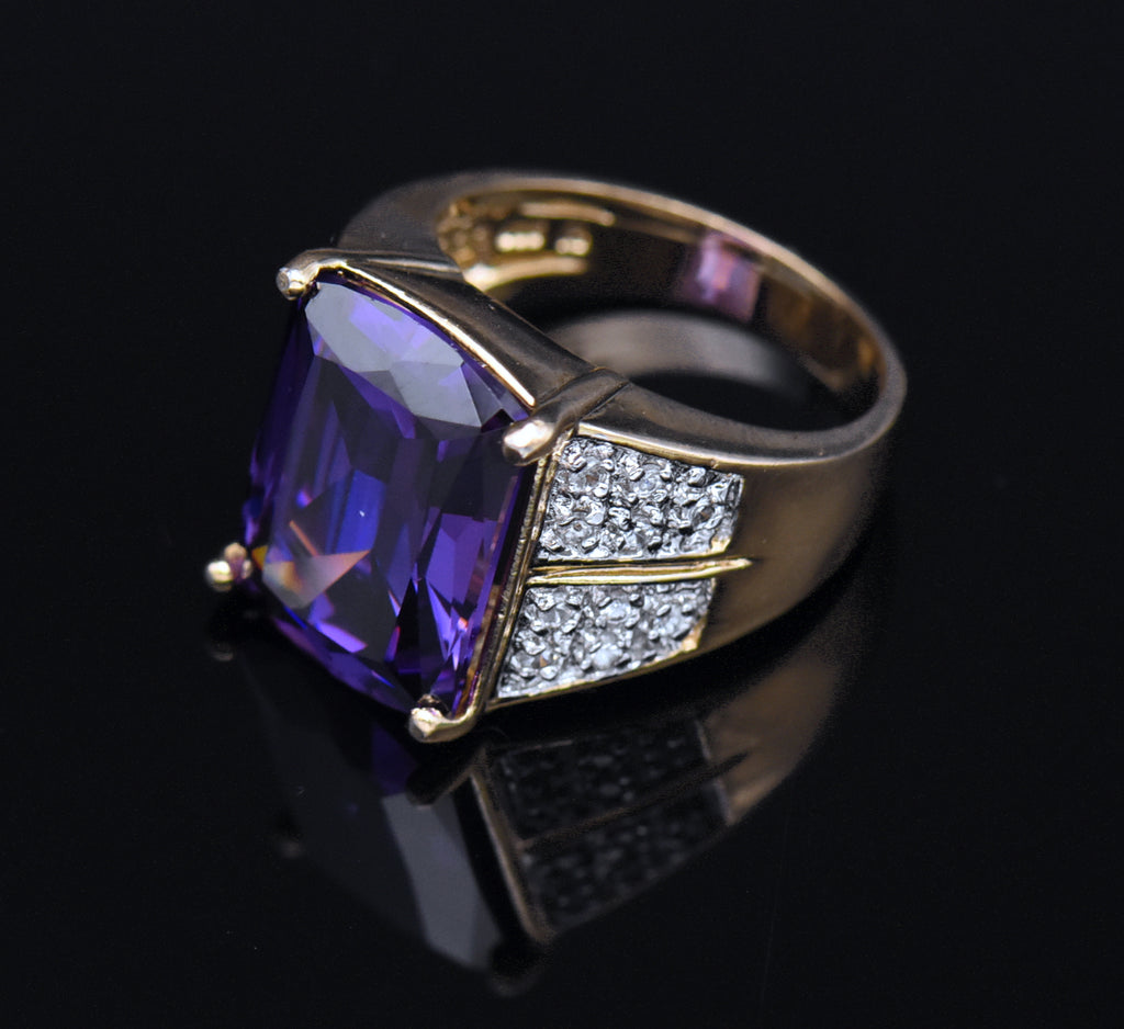 Ross-Simons - Vermeil Color Change CZ Ring - Size 9