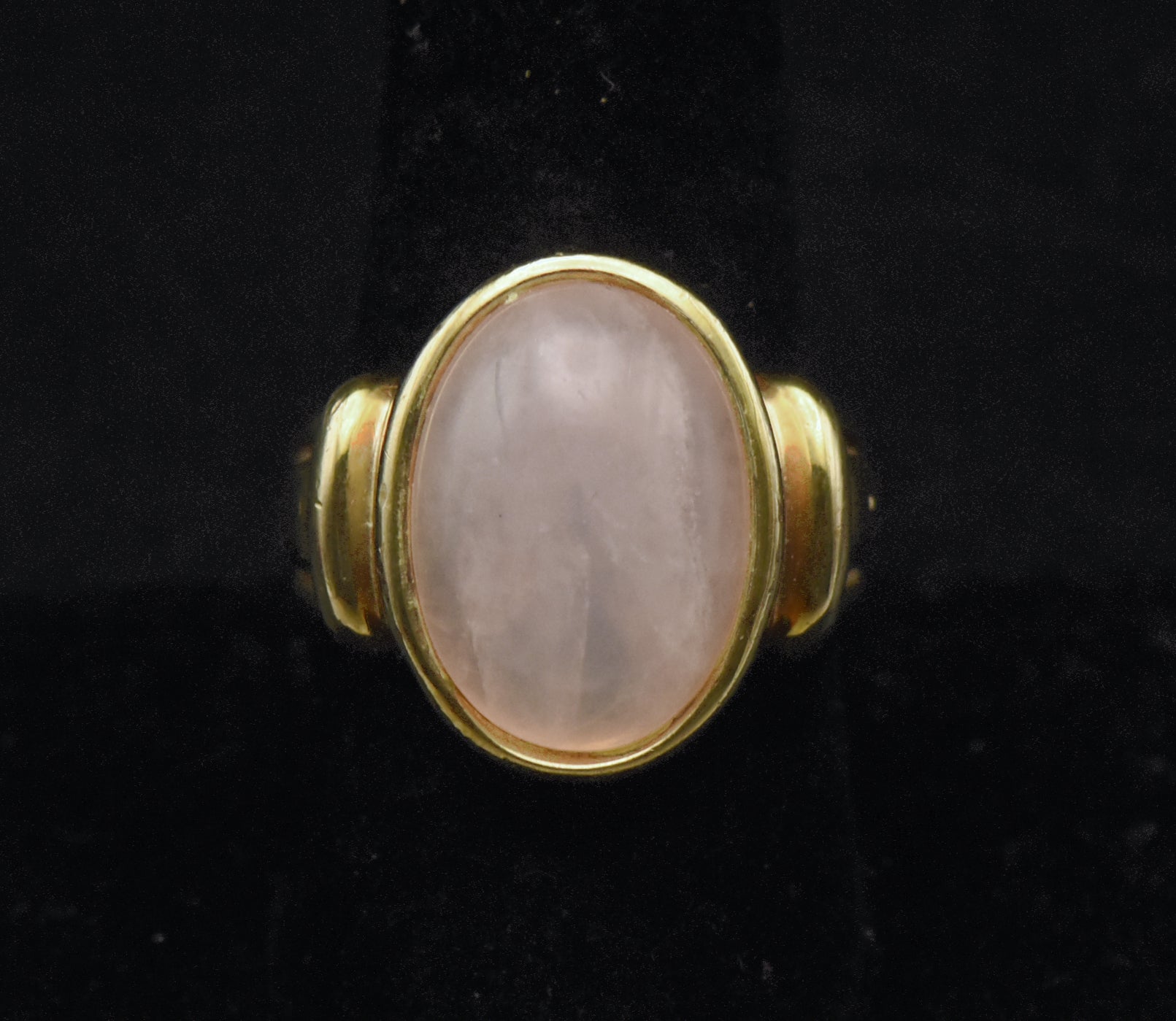 Vintage Rose Quartz Vermeil Ring - Size 8.75