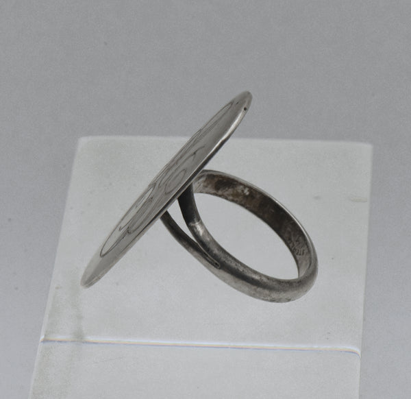 Vintage Sterling Silver "RSY" Monogram Ring - Adjustable Size
