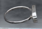 Vintage Handmade Sterling Silver Black Enamel Ring - Size 6.75
