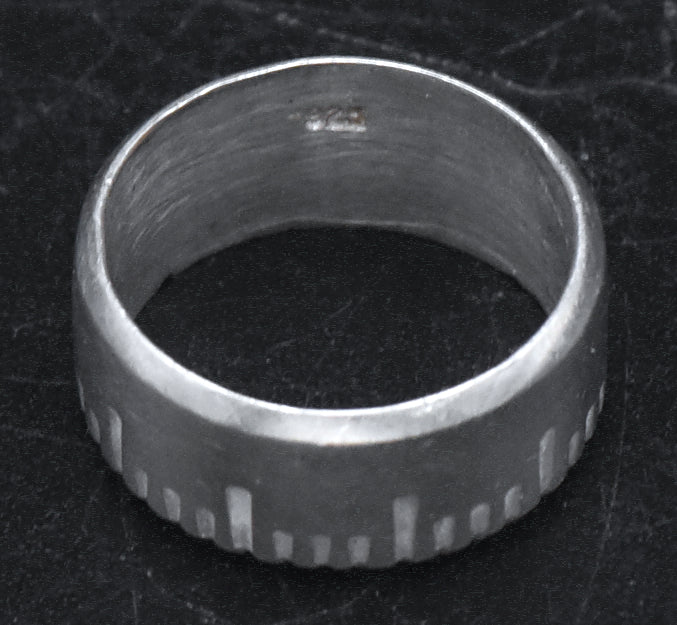 Vintage Sterling Silver "Ruler" Band - Size 6.25