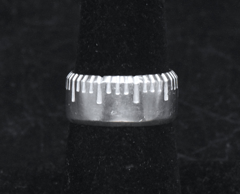 Vintage Sterling Silver "Ruler" Band - Size 6.25