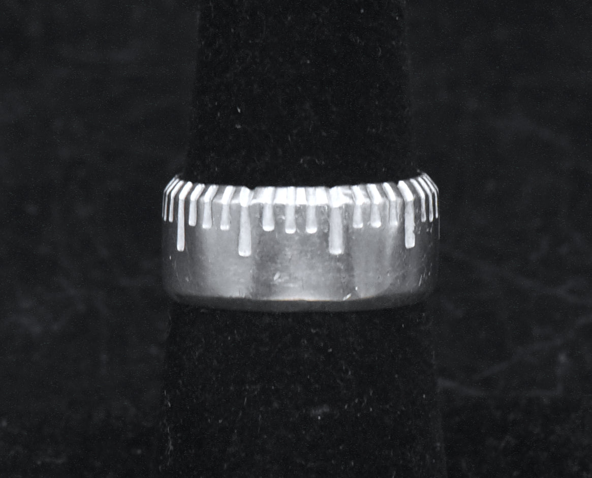 Vintage Sterling Silver "Ruler" Band - Size 6.25