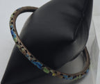 Vintage Silver Enameled Bangle Bracelet