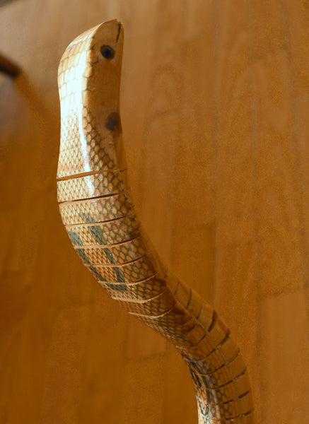 Vintage Handmade Articulated Wooden Cobra
