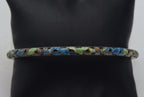 Vintage Silver Enameled Bangle Bracelet