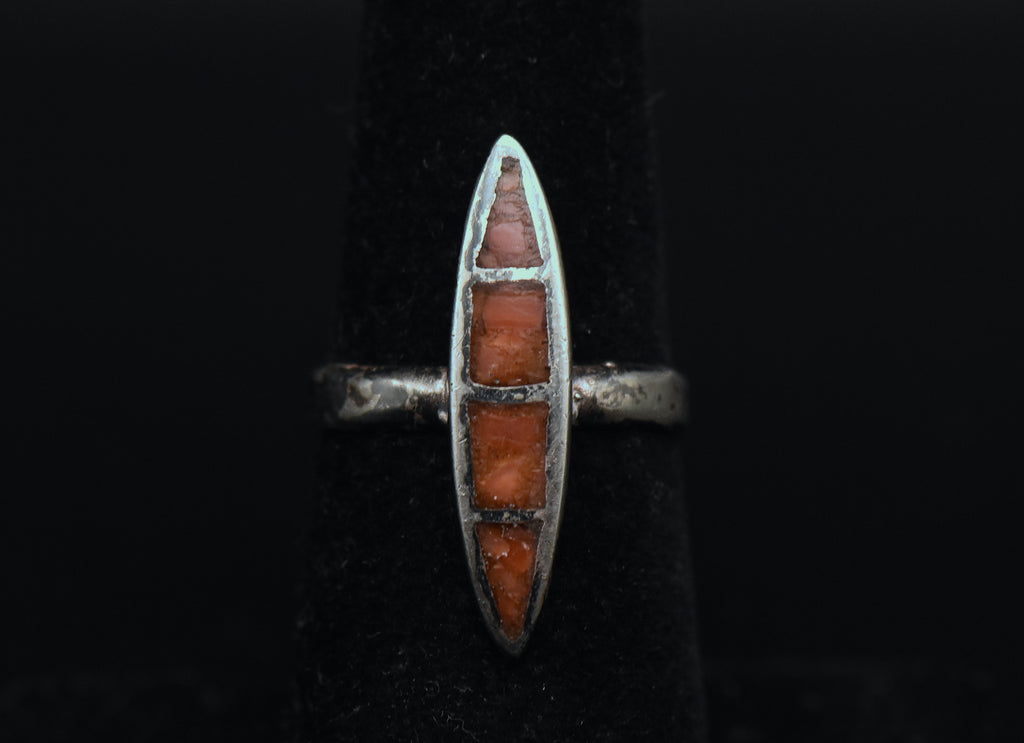 Vintage Handmade Sterling Silver Shell Ring - Size 6.25
