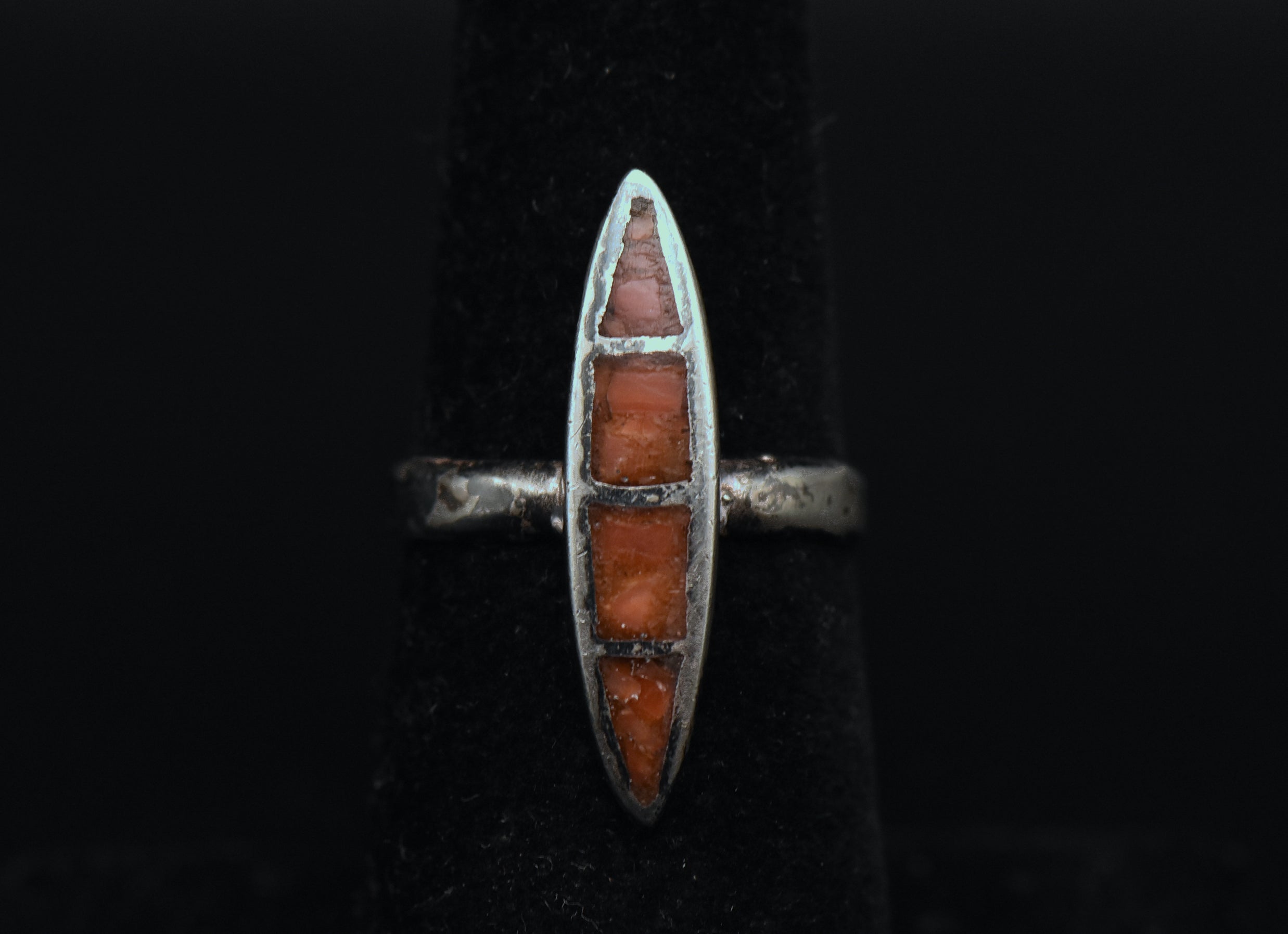 Vintage Handmade Sterling Silver Shell Ring - Size 6.25