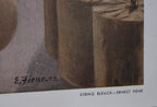 Vintage WWII Art Lithograph "String Bleach" by Ernest Fiene
