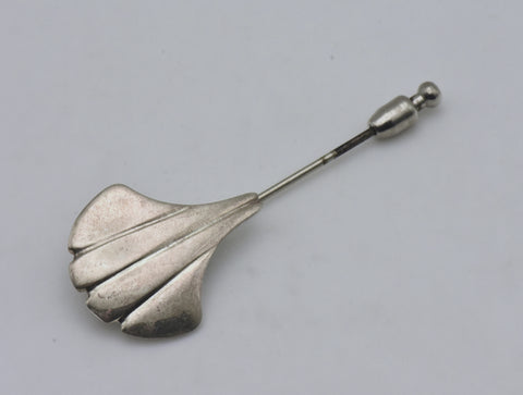 Vintage Sterling Silver Scallop Shell Stick Pin