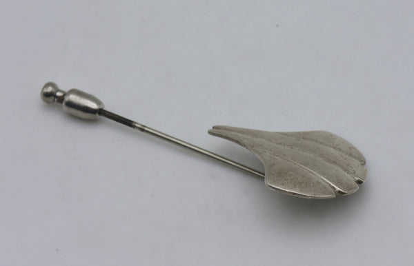 Vintage Sterling Silver Scallop Shell Stick Pin