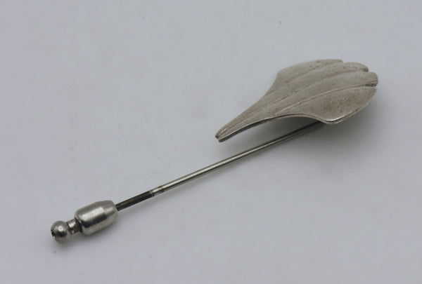 Vintage Sterling Silver Scallop Shell Stick Pin