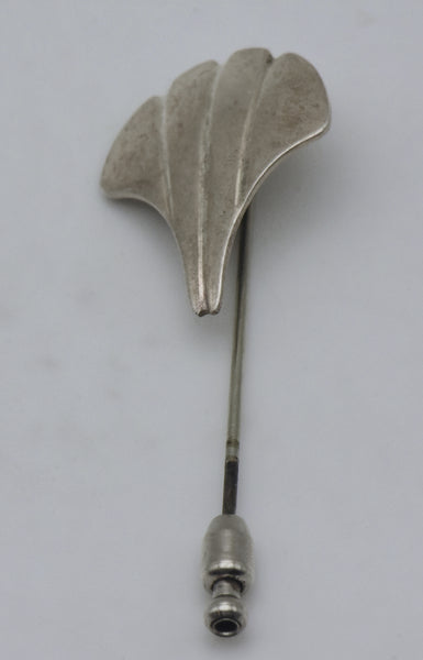 Vintage Sterling Silver Scallop Shell Stick Pin