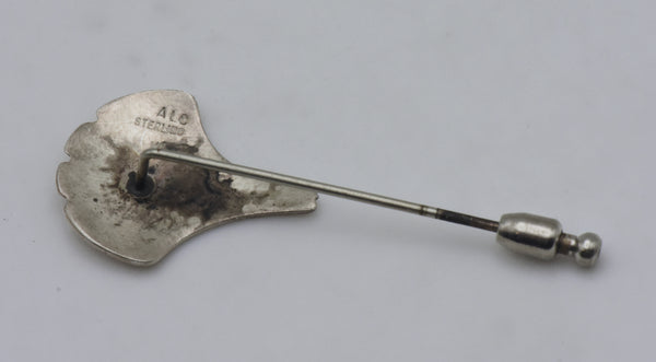 Vintage Sterling Silver Scallop Shell Stick Pin