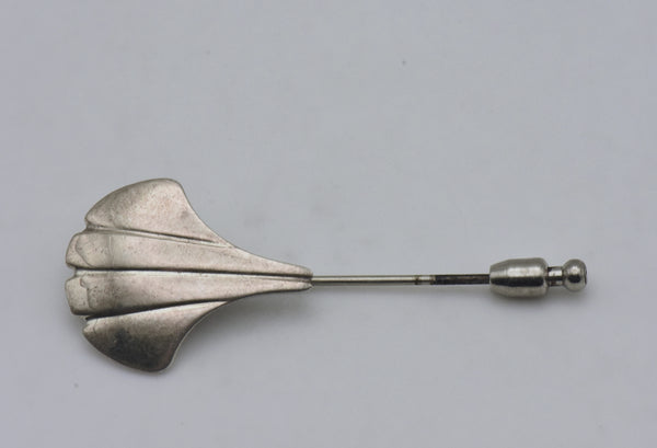 Vintage Sterling Silver Scallop Shell Stick Pin