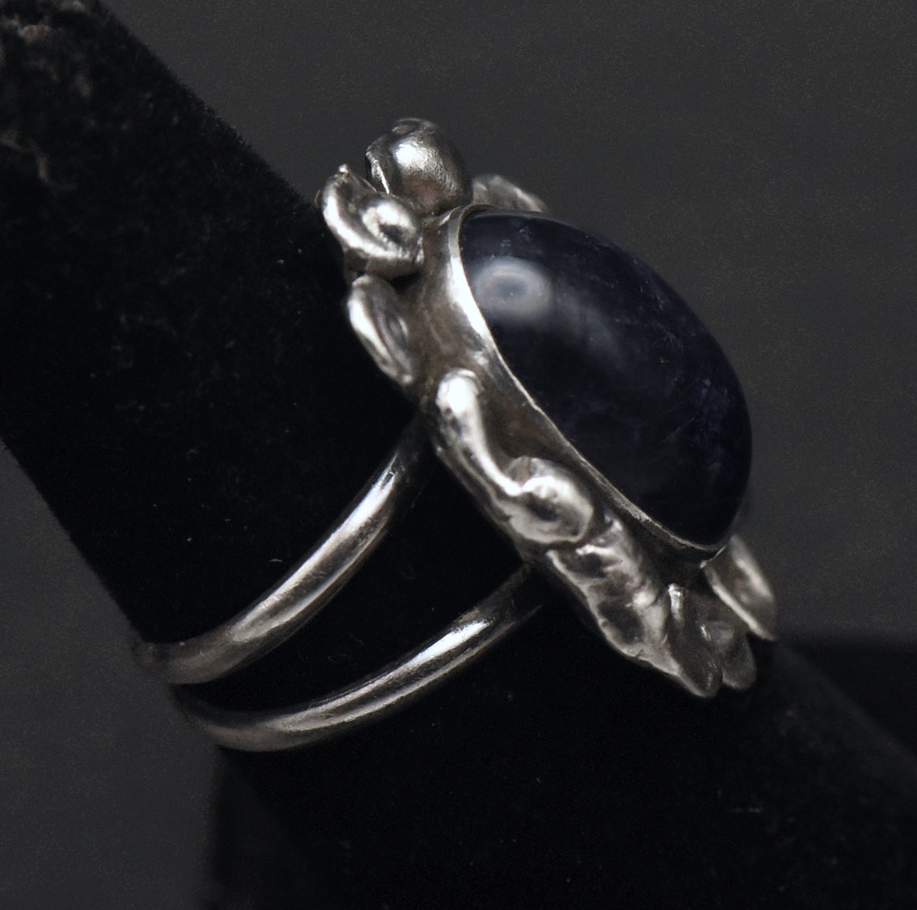 Vintage Sterling Silver Sodalite Ring - Size 5.75