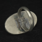 Vintage Handmade Silver Tone Metal Lapis Lazuli Ring - Size 7.25