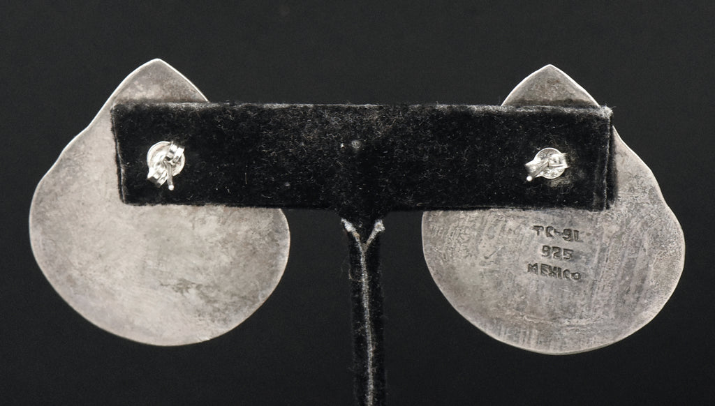 Vintage Handmade Sodalite Sterling Silver Earrings