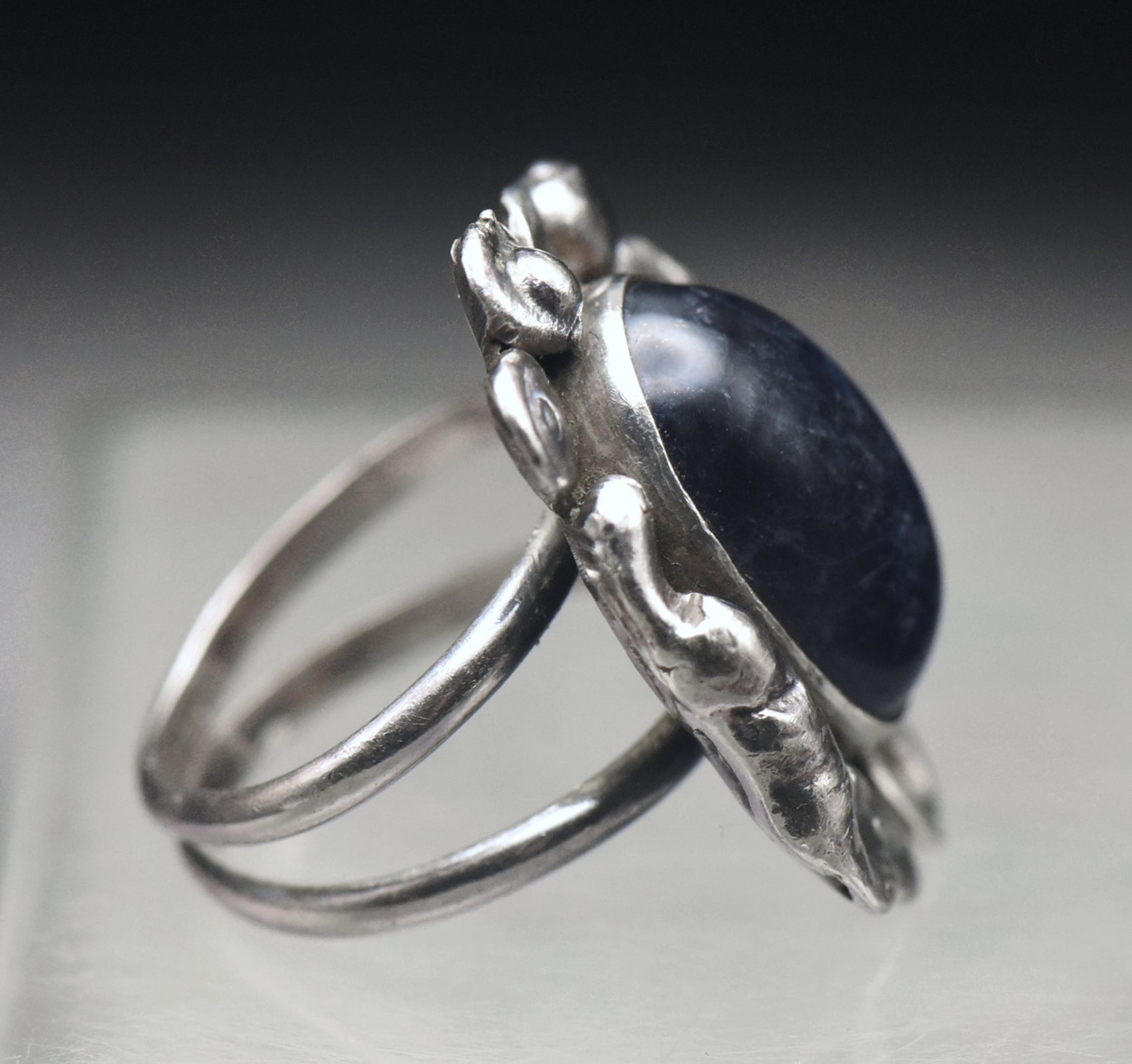 Vintage Sterling Silver Sodalite Ring - Size 5.75