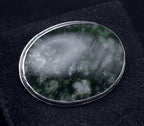 Vintage Handmade Serpentine Sterling Silver Brooch