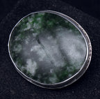 Vintage Handmade Serpentine Sterling Silver Brooch