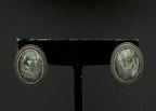 Vintage Seraphinite and Sterling Silver Earrings