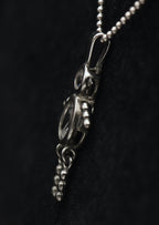 Sterling Silver Stick Figure Pendant on Sterling Silver Chain Necklace - 24"